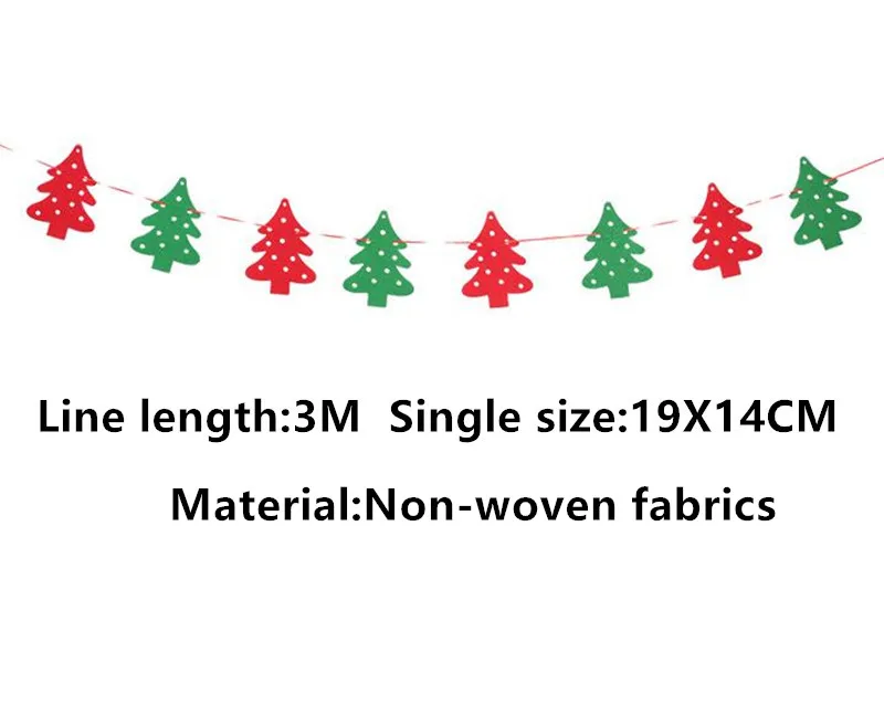 3M отличный подарок на Рождество, красочные баннер стены украшения кулон рождественские украшения для дома Noel год елочные украшения - Цвет: 11-tree
