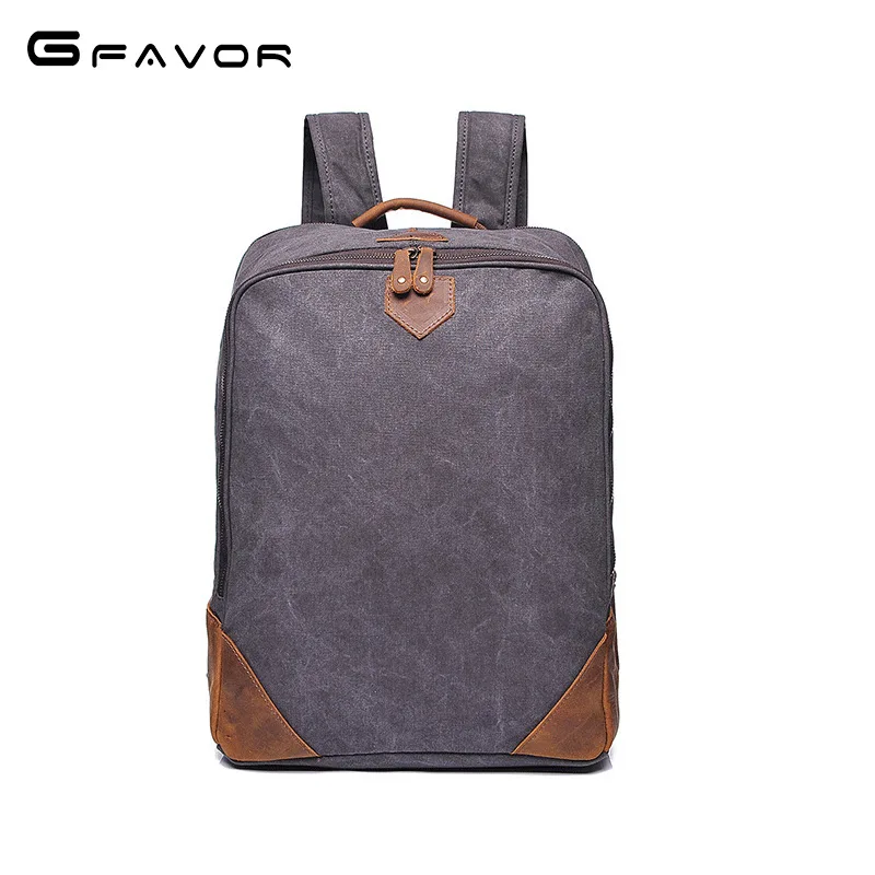 

SOURCE Cross Border Supply of Goods Men's Bag Backpack Retro Men Canvas Backpack with Full-grain Leather School Bag Manufacturer