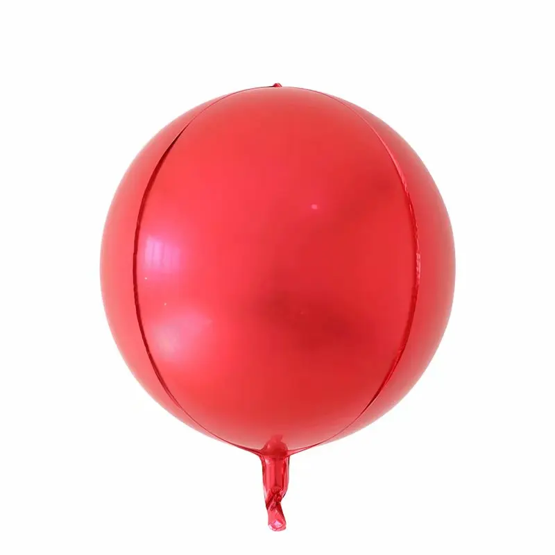 20 шт. розовое золото 4D 22 дюймов круглые алюминиевые фольги Воздушные шары металлический Свадебный шар украшения на вечеринку дня рождения баллон гелия поставки - Цвет: red