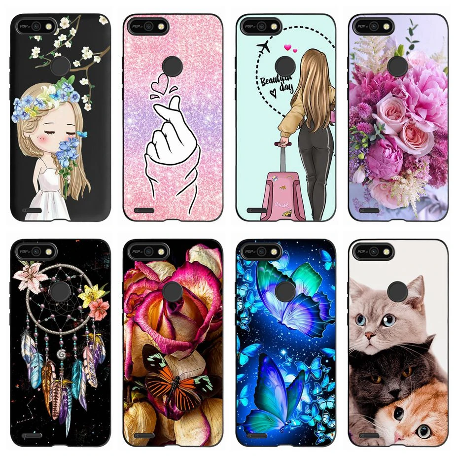 For Tecno Pop 2F Case New Fashion Cover Soft Silicone Phone Cases For Tecno Popo 2 F Pop2F/B1F Case Back Cover Shockproof Bumper iphone pouch