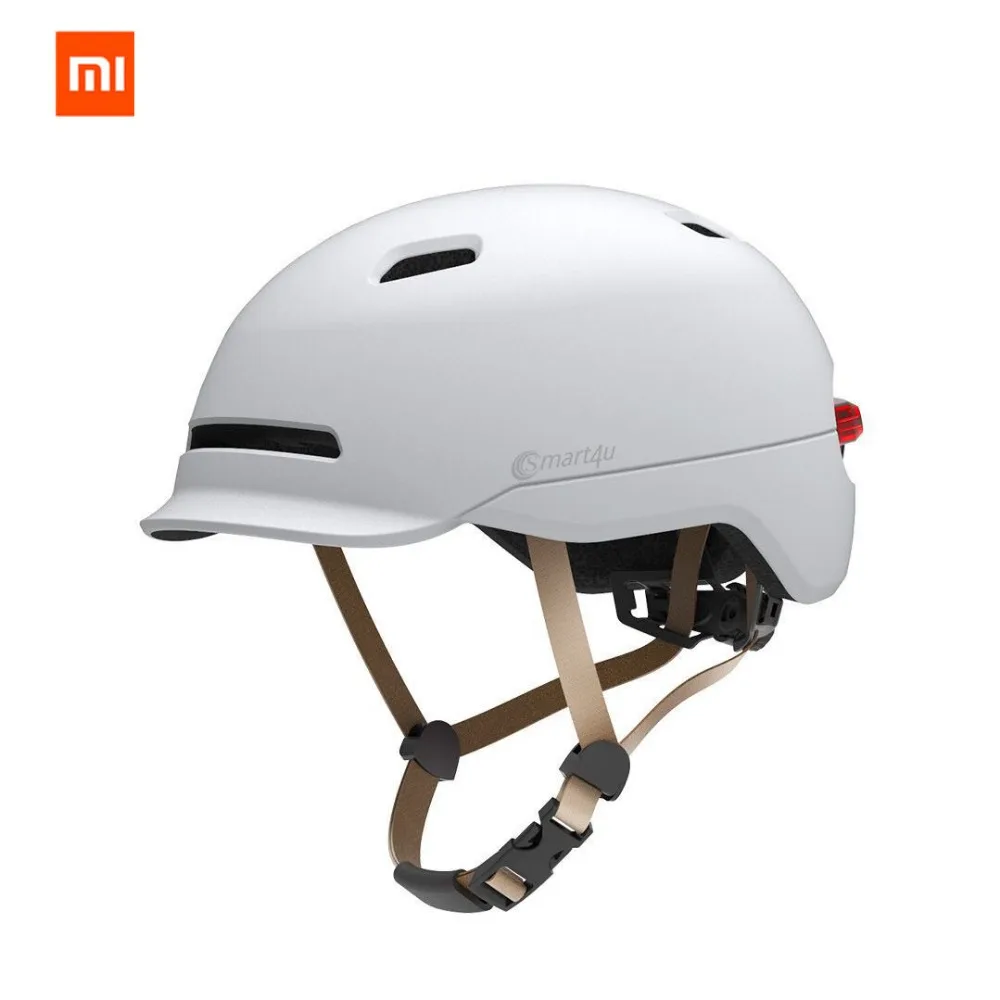 Защитный шлем Xiaomi Mijia Smart4u EPS Регулируемая дышащая вентиляция велосипедный головной убор с подсветкой