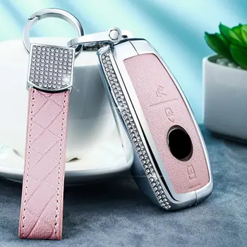 

Crystal Diamond Leather Car Key Case Cover For Benz C E S Class W213 W205 W222