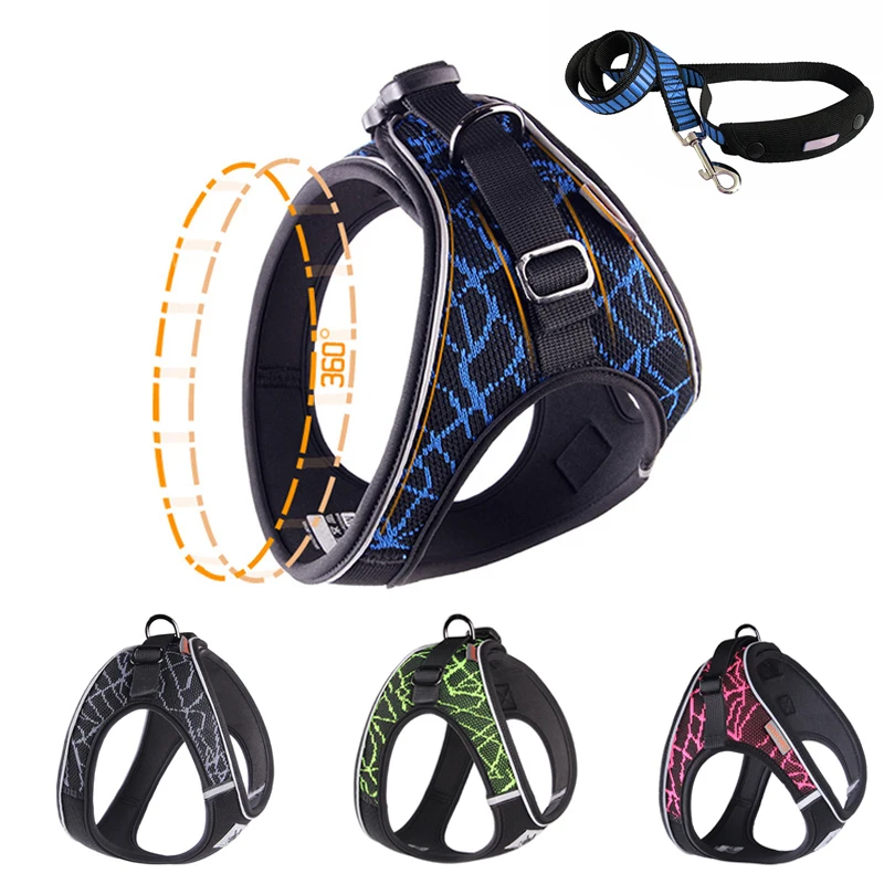 

Reflective Small Medium Dog Harness Collar Outdoor Training Walking Safety Pet Vest Harnesses Puppy Leash Pets Products for Dogs