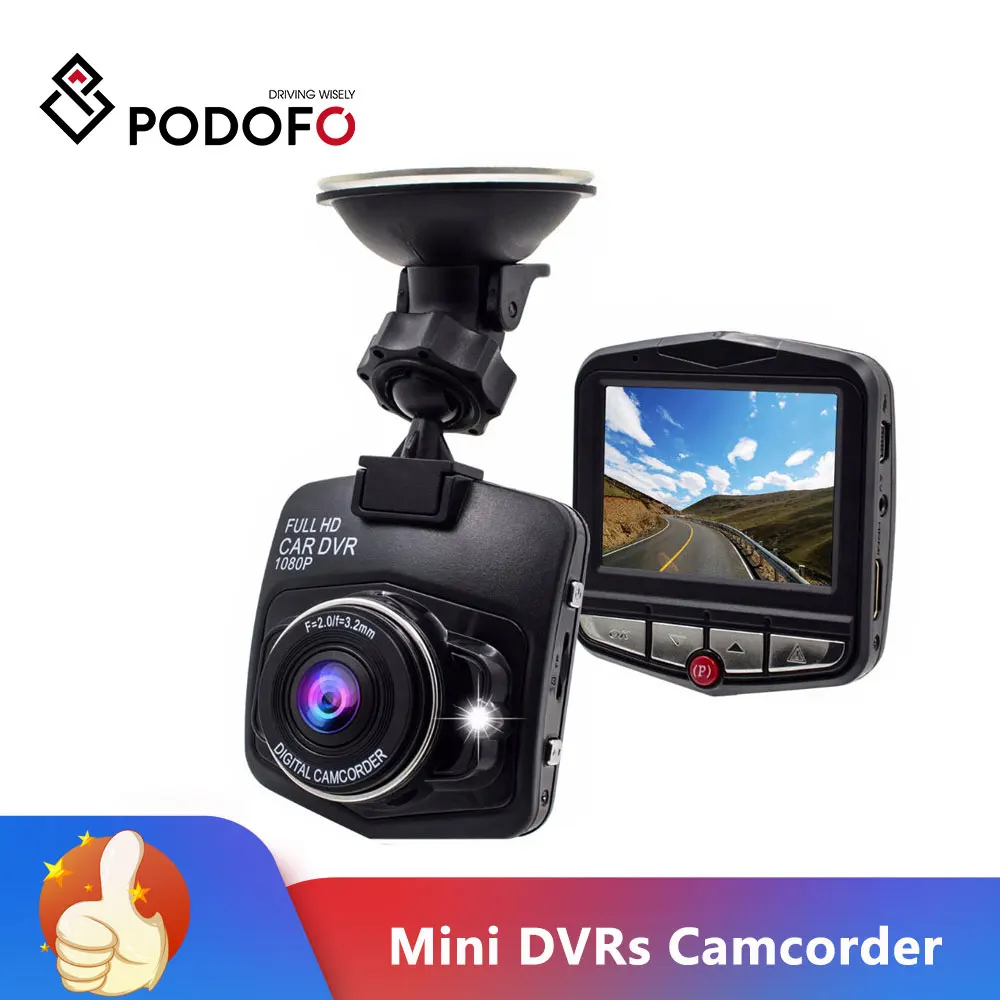 Podofo новые Dash Cam мини видеорегистраторы GT300 Камера видеокамера 1080P Full HD видео