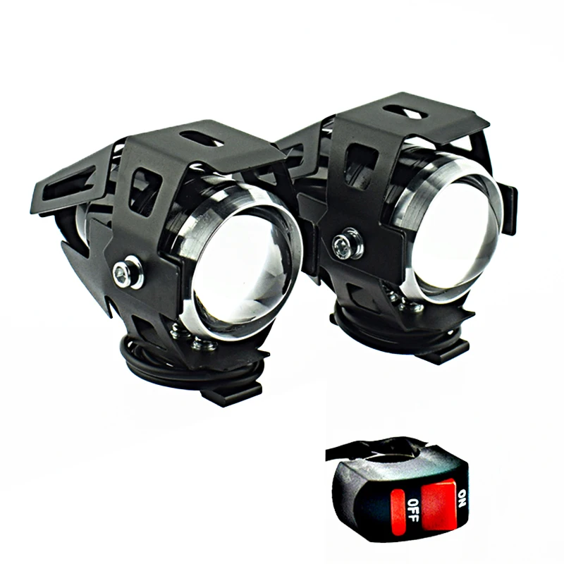 

Motorcycle Work Lights Led Moto Headlights 12v 125w Auxiliary Angel eyes Lamp Motorbike Fog spot lamp Offroad spotlights ATV DRL