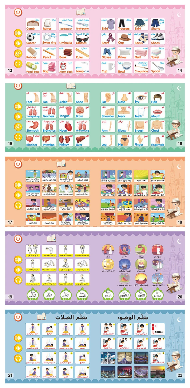 New Kids Electronic Arabic Reading Book Multifunction Learning Book Educational Toy 3