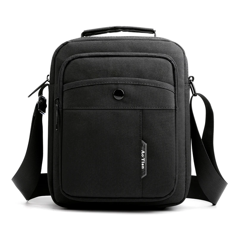 

Male Messenger Bags Men's Small Flap Shoulder Bag Waterproof Nylon Black Casual Travel Crossbody Bag For Men 2019 New Arrival