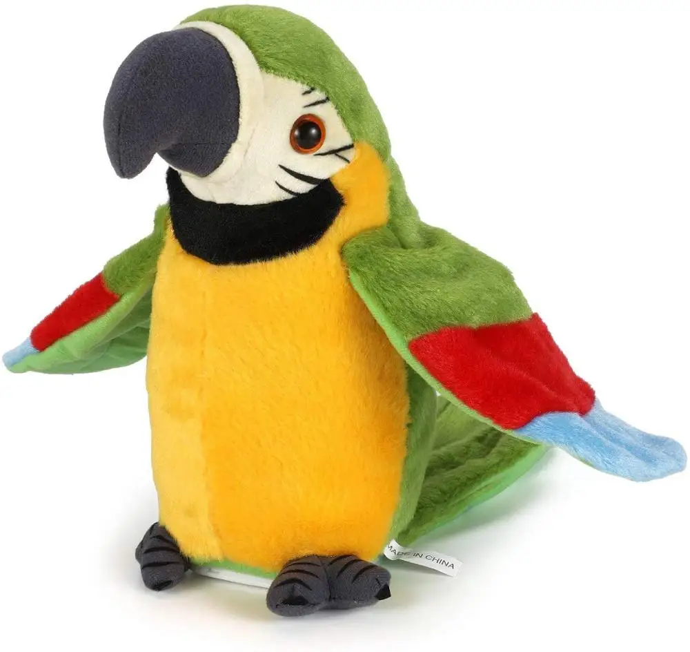 Electric Talking Parrot Plush Toy Bird Waving Wings Cute Speaking Funny Pronunciation Electric Animal Plush Toy for Kids Gift 8