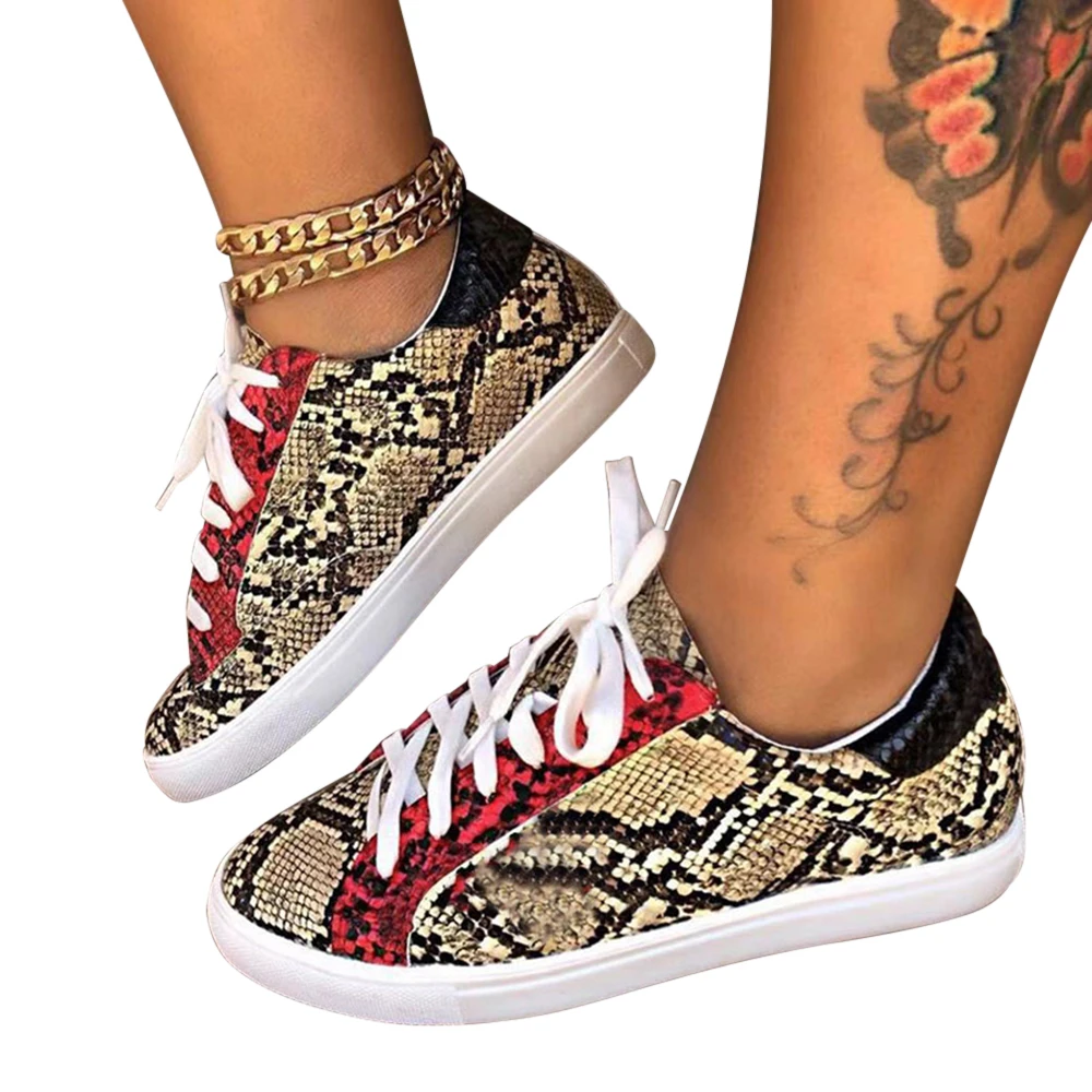 

JODIMITTY 2020 New Fashion Serpentine Sneakers Women Vulcanize Shoes Casual Breathable Shoes Female Soft PU Leather Flats Ladies