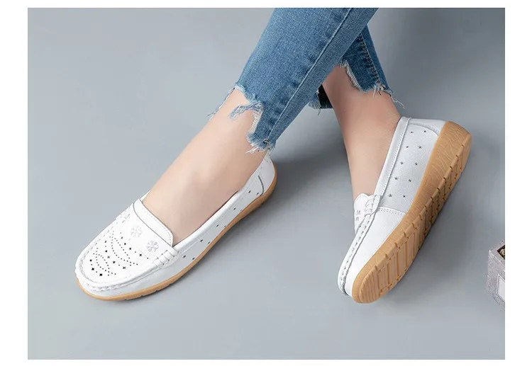 AH 203-New Cut Outs Summer Women's Flats Shoes Breathable Hole Woman Loafers-13