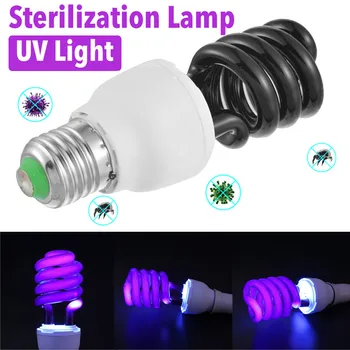 

220V E27 15-20W UV Light Bulb UV Ultraviolet Fluorescent CFL Light Bulb Spiral Enegy Saving Black Light Violet Lamps Lighting
