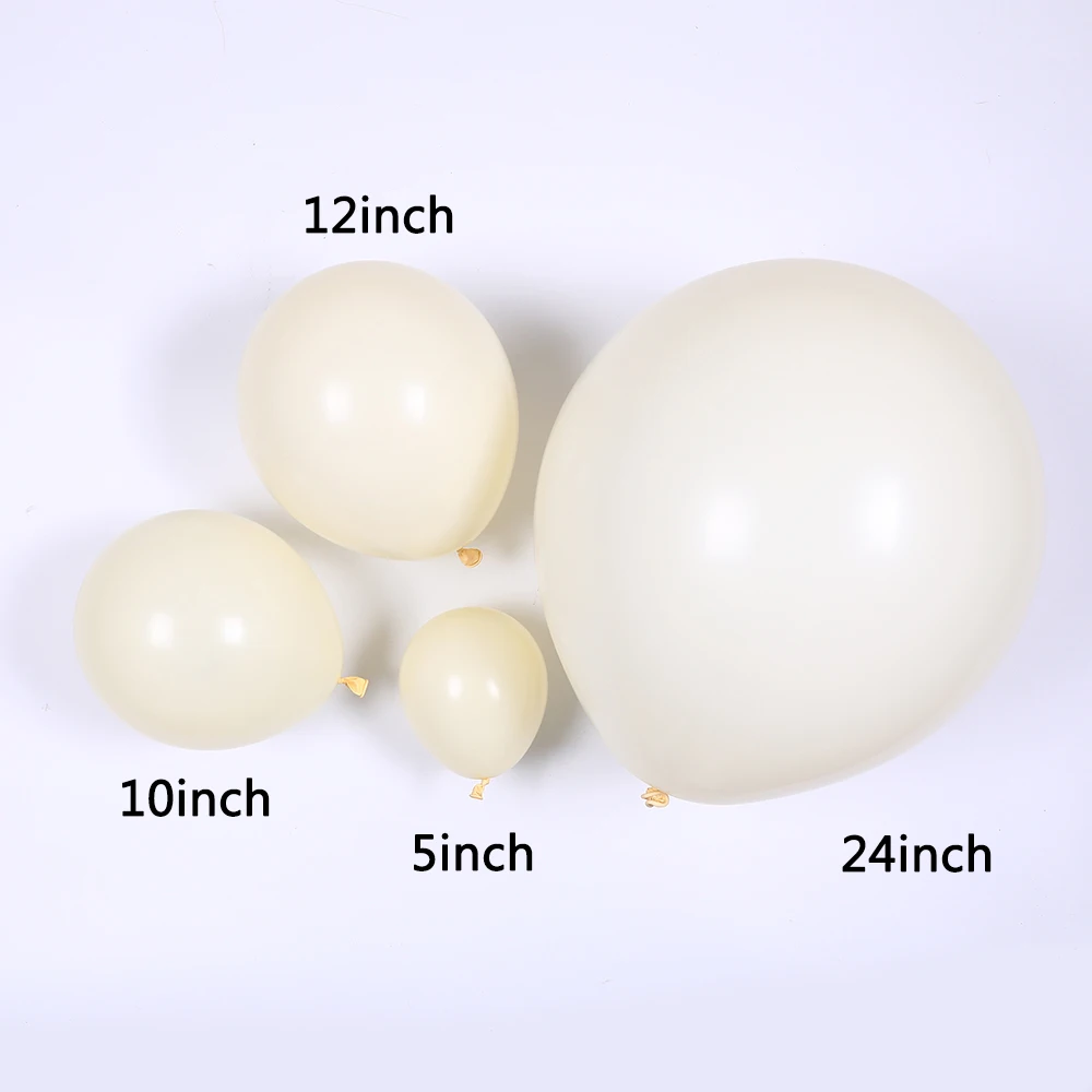 5 ''10'' 12 ''24'' 매트 밀크 화이트 라텍스 풍선 아이보리 풍선 크림 글로브 베이비 샤워 생일 파티 장식, 어린이 공급