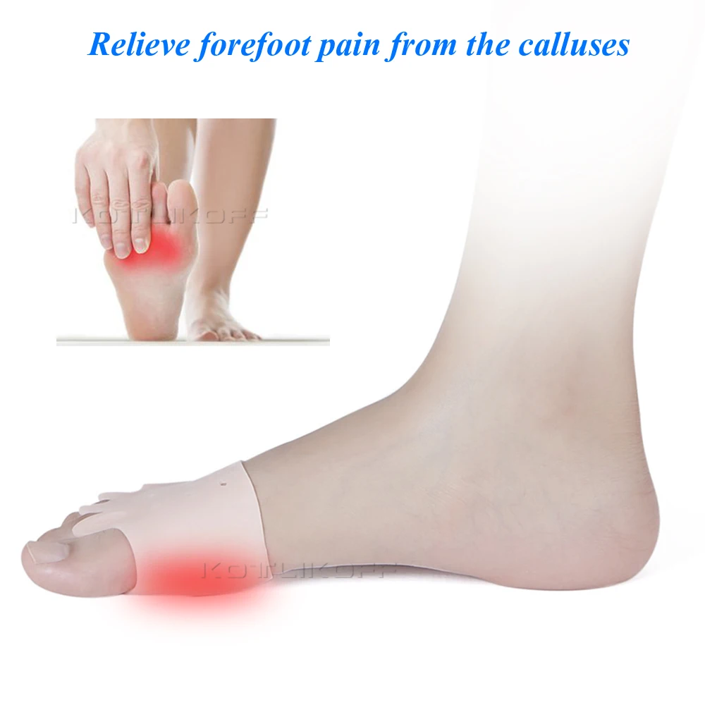 Insoles Forefoot Pads for Women High Heel Shoes Foot Blister Care Toes Insert Pad Silicone Gel Insole Pain Relief Separator