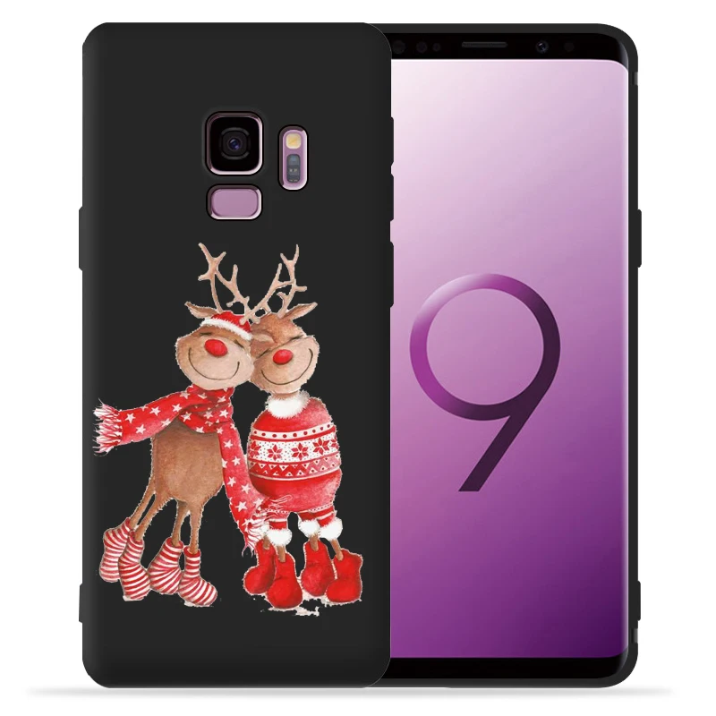 Роскошный Рождественский чехол для телефона Elk snowman для samsung Galaxy S9 S8 S10 Plus S7 S6 Edge S10 Lite Note9 8 10 Pro, чехол Etui - Цвет: 02