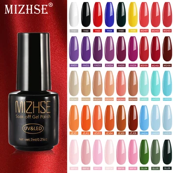 

MIZHSE 7ML Fashion Pink Color Series Gel Nail Polish UV Gel Polish Long Lasting Soak Off UV Nail Gel Polish Hot Gelpolish Salon