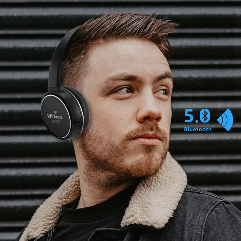 VOXLINK High quality bluetooth headphones with microphone wireless stereo headset FM music for Iphone Samsung Xiaomi mp3 sports