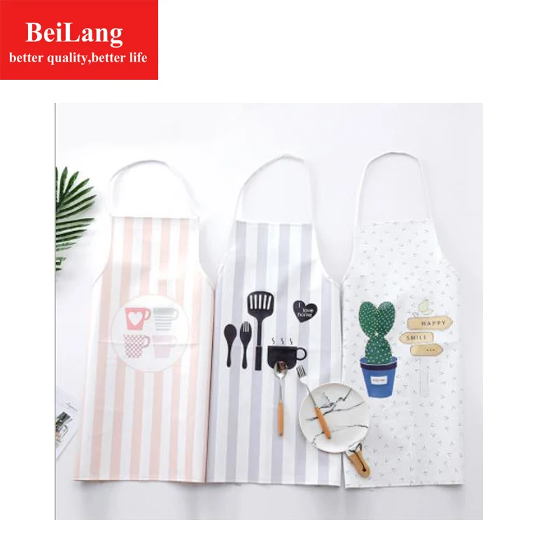 

BeiLang Nordic style pu creative apron Korean fashion bakery kitchen home half apron