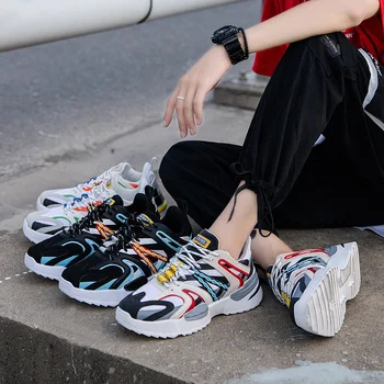 

Original Men Running Shoes Disruptor 2 Black Sneakers KAYANO Gel 90 Zoom Air 720 Breathable Platform Sport Triple-S 270 Walking
