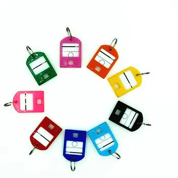 

100 pcs/lot Blank Insert Photo Picture Frame Key Chain Acrylic Number Card Candy Color Card Classification Tag Number Key Tag