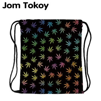 

JomTokoy New Fashion Women Drawstring Backpack Tree Leaf Printing Travel Softback Women Mochila Drawstring Bags skd29076