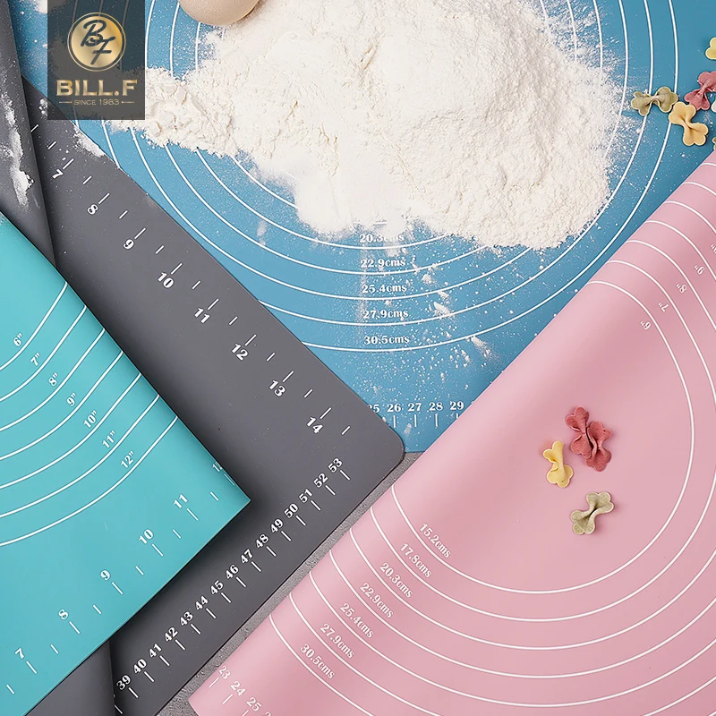 

BILL.F Silicone Baking Mats Sheet Pizza Dough Non-Stick Maker Holder Pastry Kitchen Cooking Tools Utensils Bakeware Accessories