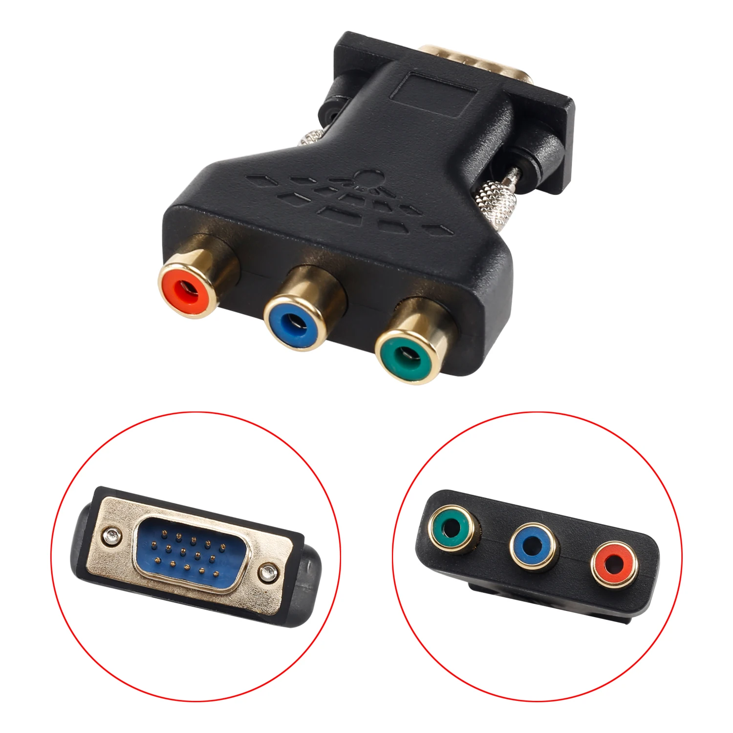 Переходник для VGA RCA 3RCA video female/HD 15-контактный конвертер | Компьютеры и офис