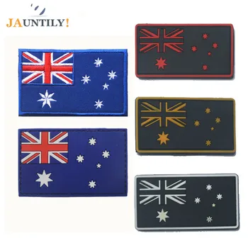 

Oceania Embroidered&PVC Hook & Loop Seal Australian Flag Morale Armband Patches for Clothing Backpack Sticker DIY Applique