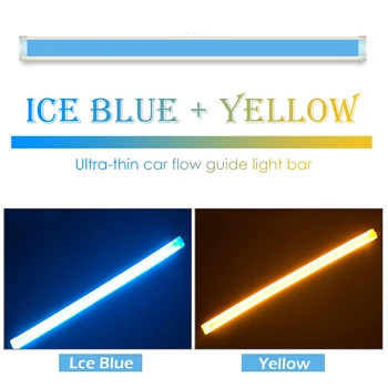 

2pcs Universal Car DRL Daytime Running Lights Flexible LED Strip Turn Signal Lights for Auto Headlight Assembly