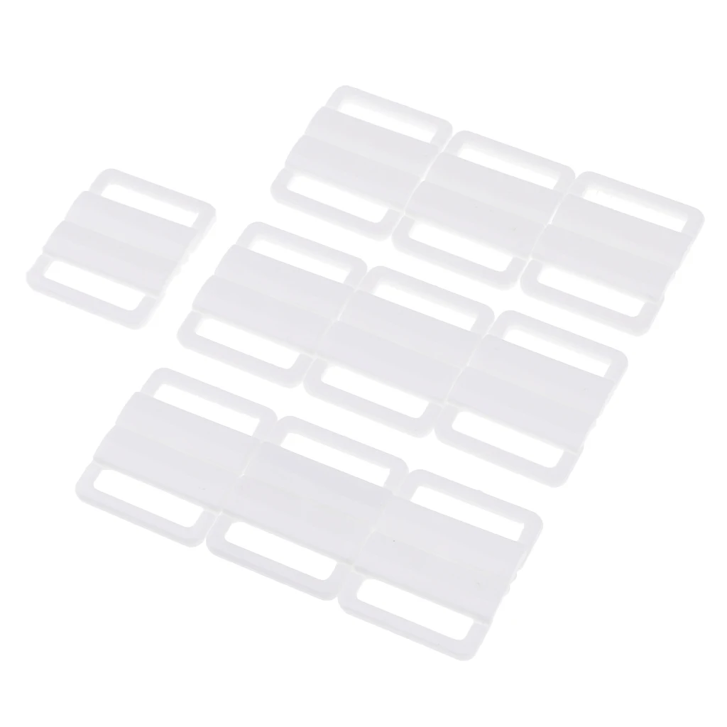 10 Sets Fashion Webbing Bra Buckles Plastic Bra Clip Strap Holders for Fixed Underwear
