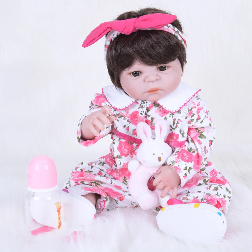 Милые куклы BeBe Reborn PP Хлопок тело 55 см силиконовые реалистичные Новорожденные