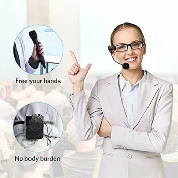 

Portable Battery Powered UHF Headworn Teaching Recording Wireless Microphone Voice Amplifier Hands Free No Noise Stable Signal
