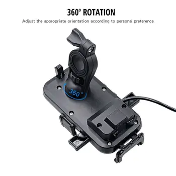 

12V Motorcycle Handlebar Stand Holder Mount with Dual USB Charger For Cell Phone 72XB