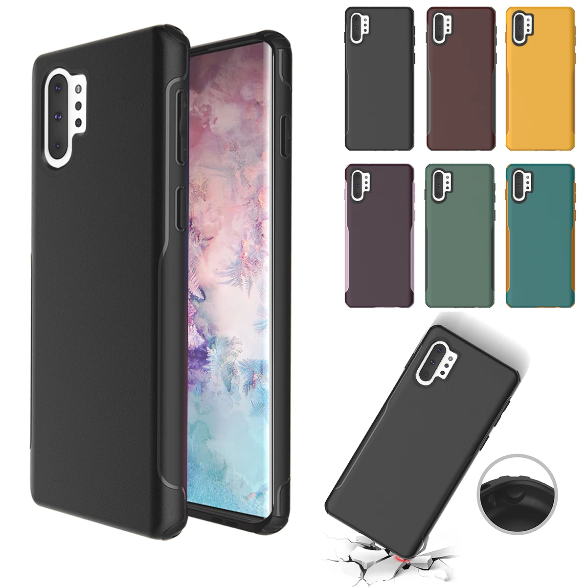 

For Samsung Galaxy Note 10 Plus Case Slim PC+TPE Anti-scratch 2-in-1 Protective Cover for Samsung S10 S10 plus Case Shockproof