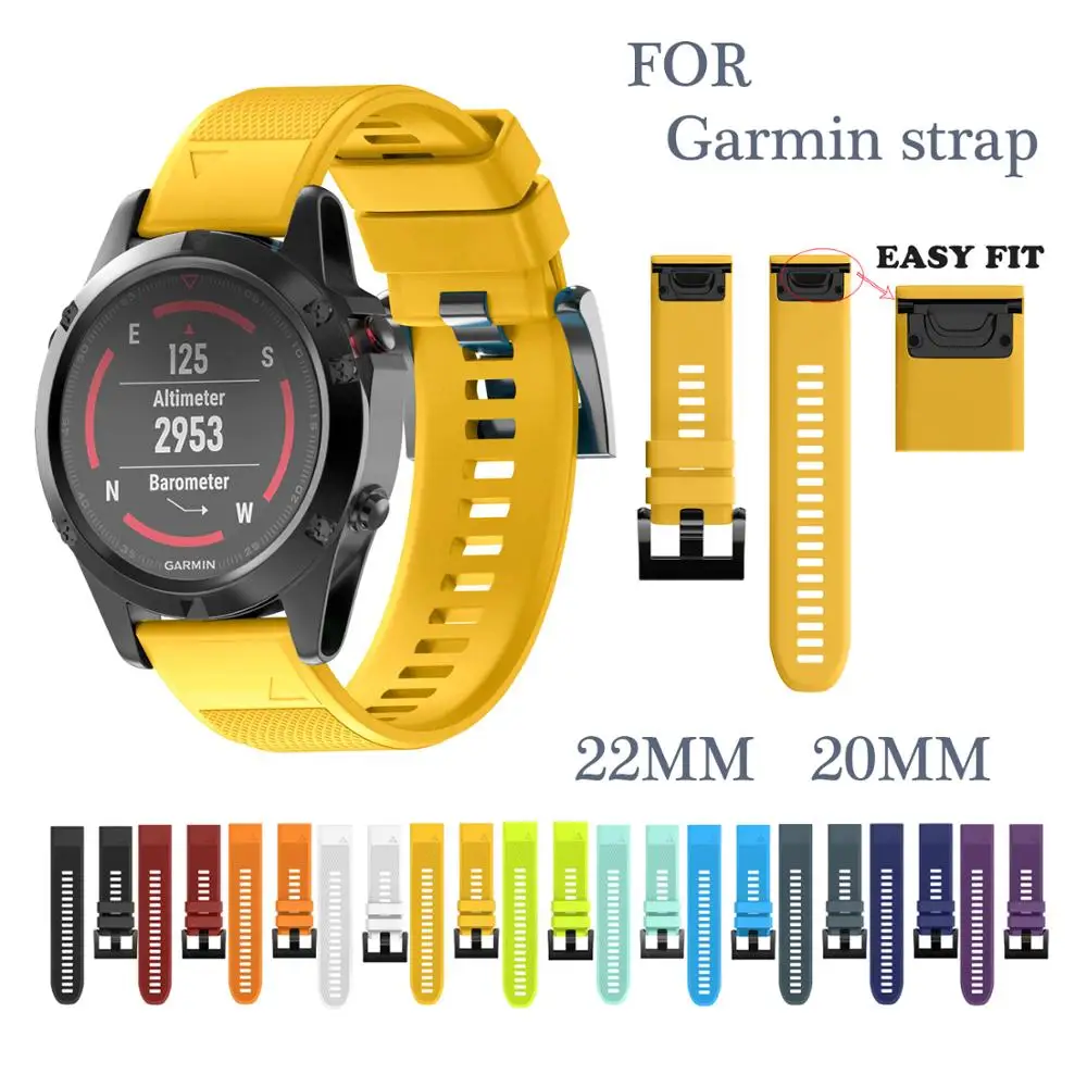 Силиконовый ремешок для наручных часов Garmin Fenix 5 band gps сменный ремешок силиконовый браслет