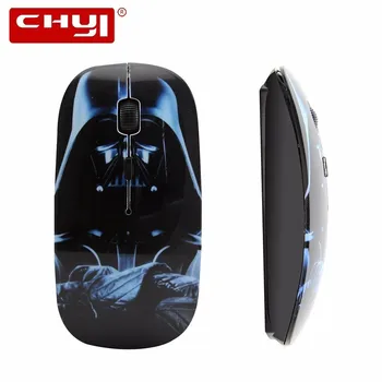 

CHYI Wireless Cool Star Wars Design Mouse Ultra Thin Darth Vader Mice 1600DPI USB Optical Computer Mause For Boy Gift PC Laptop