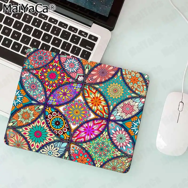 Not Lock Edge25x29cm MaiYaCa ваш собственный коврик с красочным принтом мандалы для офисных мышей геймерский мягкий коврик для мыши большой коврик для мыши клавиатуры коврик - Color: Not Lock Edge25x29cm