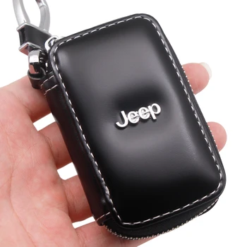 

Genuine Leather Key Wallet Men & Women Car Key Bag Multi Function Key Case Fashion Ladies For Jeep Renegade Wrangler JK Rubicon