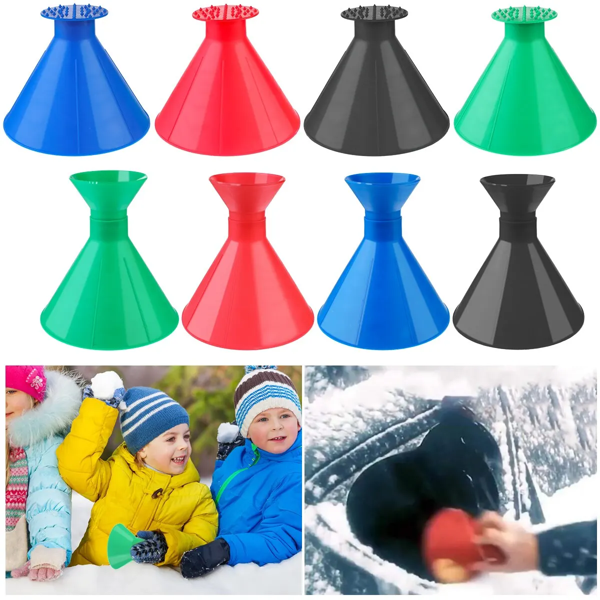

New Car Windshield Ice Shovel Round Deicing Scraping Tool Car Snow Remover Ice Scraper Window Windshield Window Deicing cone