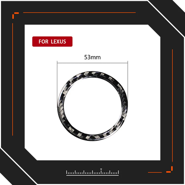 For Lexus IS250 Car Modification Interior Carbon Fiber One Button Start Ring Decorative Accessories Sticker | Автомобили и