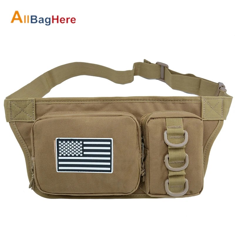 Outdoor Sports Waterproof Tactical Waist Bag Utility Riding Multi-pockets Card Phone Bags Camouflage Cycling Running Hiking Bags
