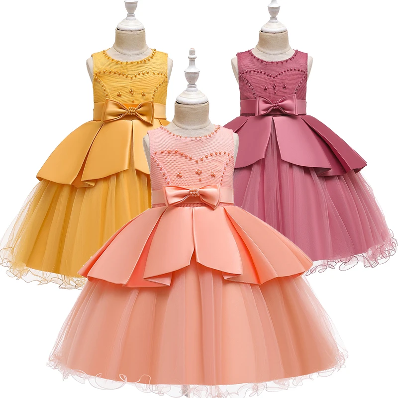 Baby Girl Formal Dress for Kids tutu Tulle Lace Clothing Elegent Girls