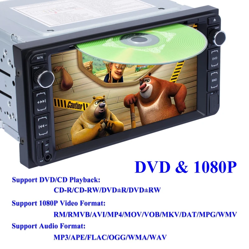 

2 Din Car Dvd Player 7 Inch Multimedia Player 2Din Car Radio Bluetooth Usb Mp5 Dvd Fm Player for T oyota Corolla
