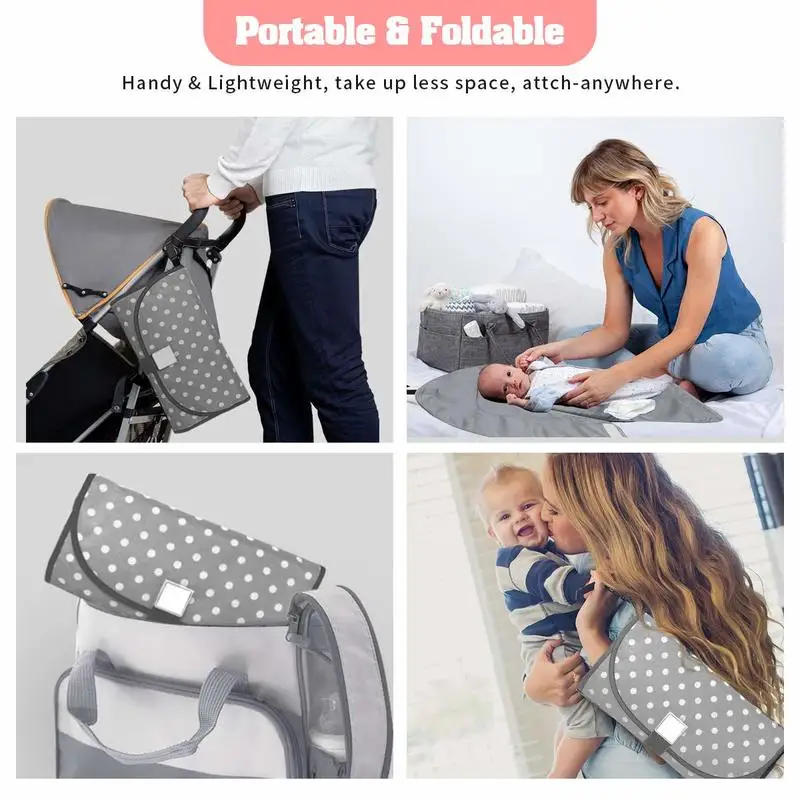 Changing Pad Portable Changing Mat Waterproof Edition Travel Diaper Changing Pad for Infant Nursery Dots Changing Mat Baby