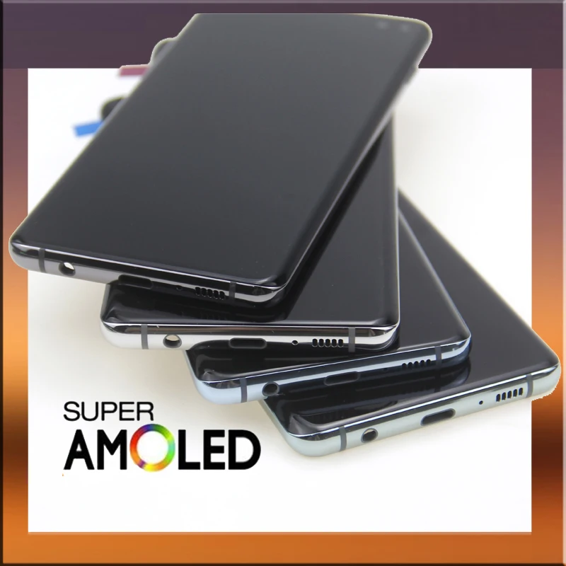 Супер Amoled для samsung S10 ЖК Galaxy G9730 PLUS SM-G9750 G975F дисплей сенсорный экран дигитайзер |