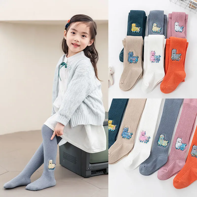 

2020 Spring And Autumn New Style BABY'S Tights Alpaca Color Changing Accessories Girls-Outer Wear Even Foot Stockings