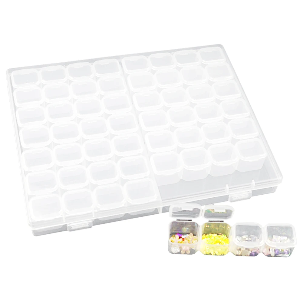 

56 Grids Manicure Storage Box Shockproof Protective PP Organizer Container Non Toxic Portable DIY Accessories Diamond Painting