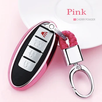 

TPU Soft Set For Nissan Qashqai J10 J11 X-Trail t31 t32 Rogue Tiida Pathfinder Murano Remote Smart key Cover Case New Keychain