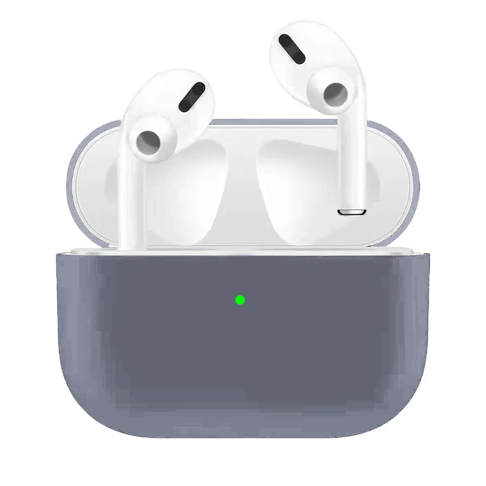 color 11 Чехол для Airpods Pro Чехол настоящий жидкий силиконовый чехол для Air Pods Pro зарядный чехол светодиодный Видимый мягкий приятный для кожи силиконовый чехол - Цвет: color 11