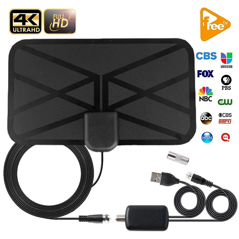 

Indoor TV Antenna Internet with Amplifier Signal Booster DVB-T2 HD HQClear Digital Satellite Dish Aerial TDT TV Receptor Antenna