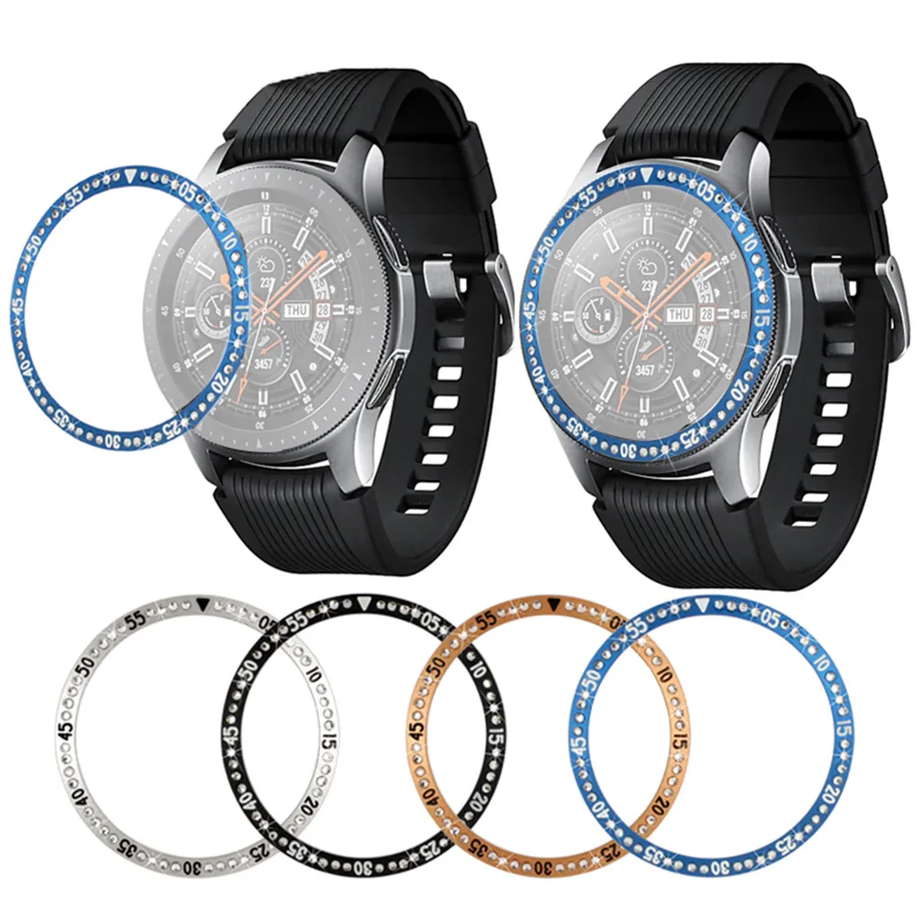 

For Samsung Galaxy Watch 46MM Ring Adhesive Cover Anti Scratch Crystal Diamond pulseira relogio #40